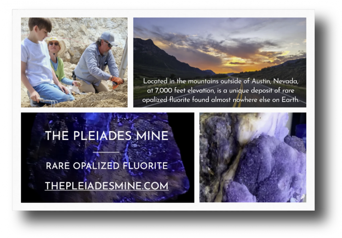 Pleiades Mine promotional postcard, front design